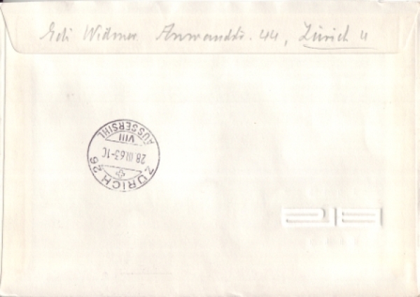 CH FDC 0770 (Viererblock) 1963 03 003 ●